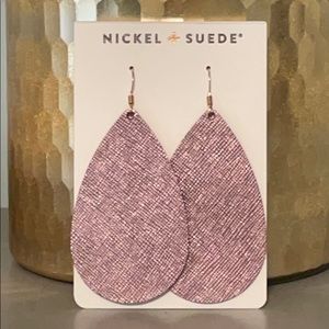 Nickel & Suede Jingle Bells Earrings-  MEDIUM
